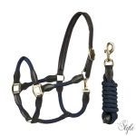 Horka bőr kötőfék és vezetőszár szett