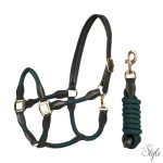 Horka bőr kötőfék és vezetőszár szett