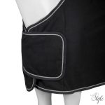 HORKA polár díszített takaró - fekete