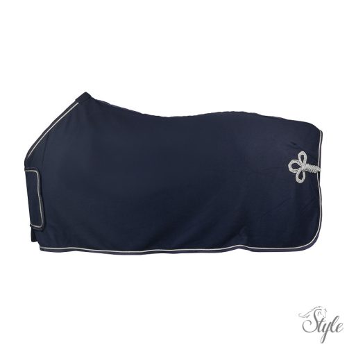 HORKA polár díszített takaró - kék