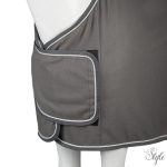 HORKA polár díszített takaró - szürke