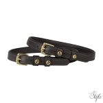 Horka bőr sarkantyúszíj kövekkel