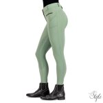 HV Polo teli szilikonos női lovaglónadrág HVPFavouritas Sporty Greenery