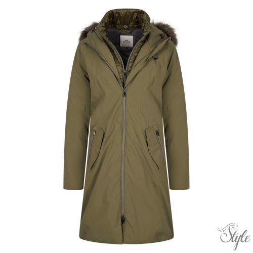 HV Polo női parka HVPIsa Dark Oil Green
