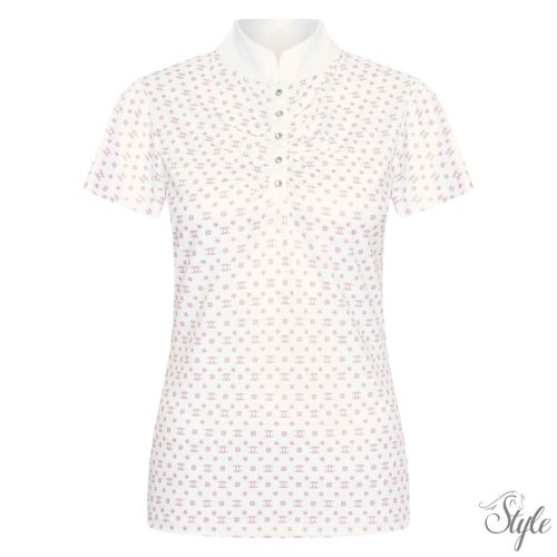 Imperial Riding technikai női rövid ujjú póló IRHRoxy AOP White-Pink