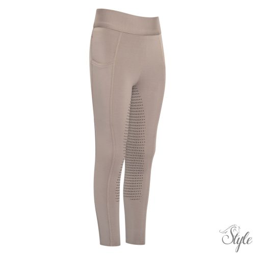 Imperial Riding teli szilikonos gyermek lovaglóleggings IRHTessy Light Charcoal