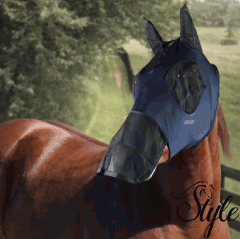 Horses légymaszk orrhálóval Blue